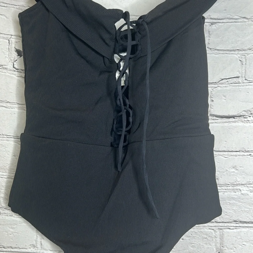 L*Space One-Piece Black Swimsuit Size 8 Excellent Condition